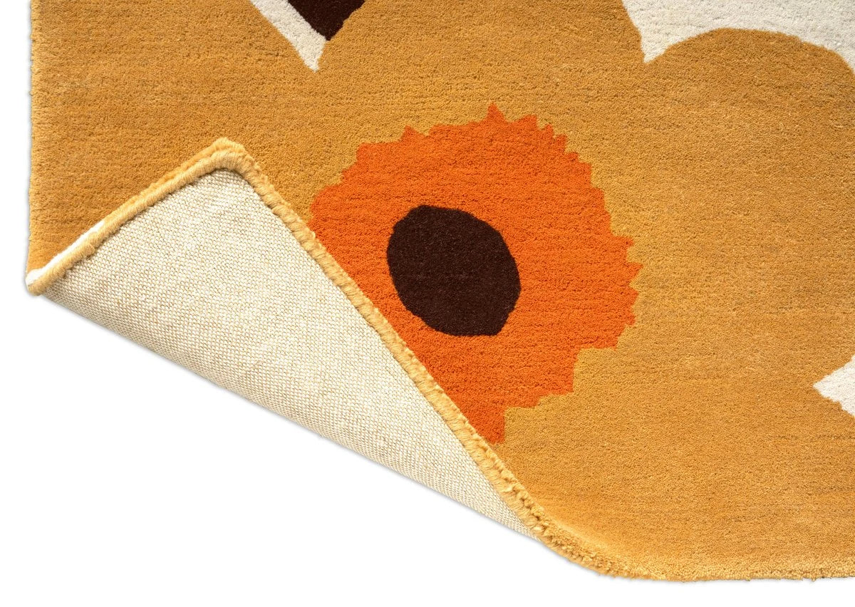 Honey Floral Hand-Tufted Wool Rug - Image 6