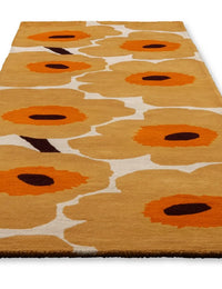 Honey Floral Hand-Tufted Wool Rug - Image 7