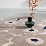 Honey Greige Floral Hand-Tufted Wool Rug - Image 3