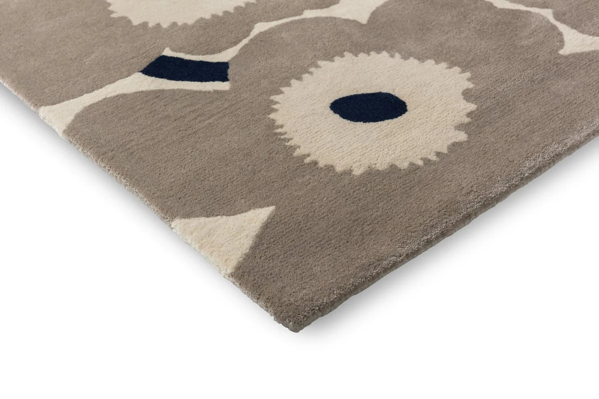 Honey Greige Floral Hand-Tufted Wool Rug - Image 4