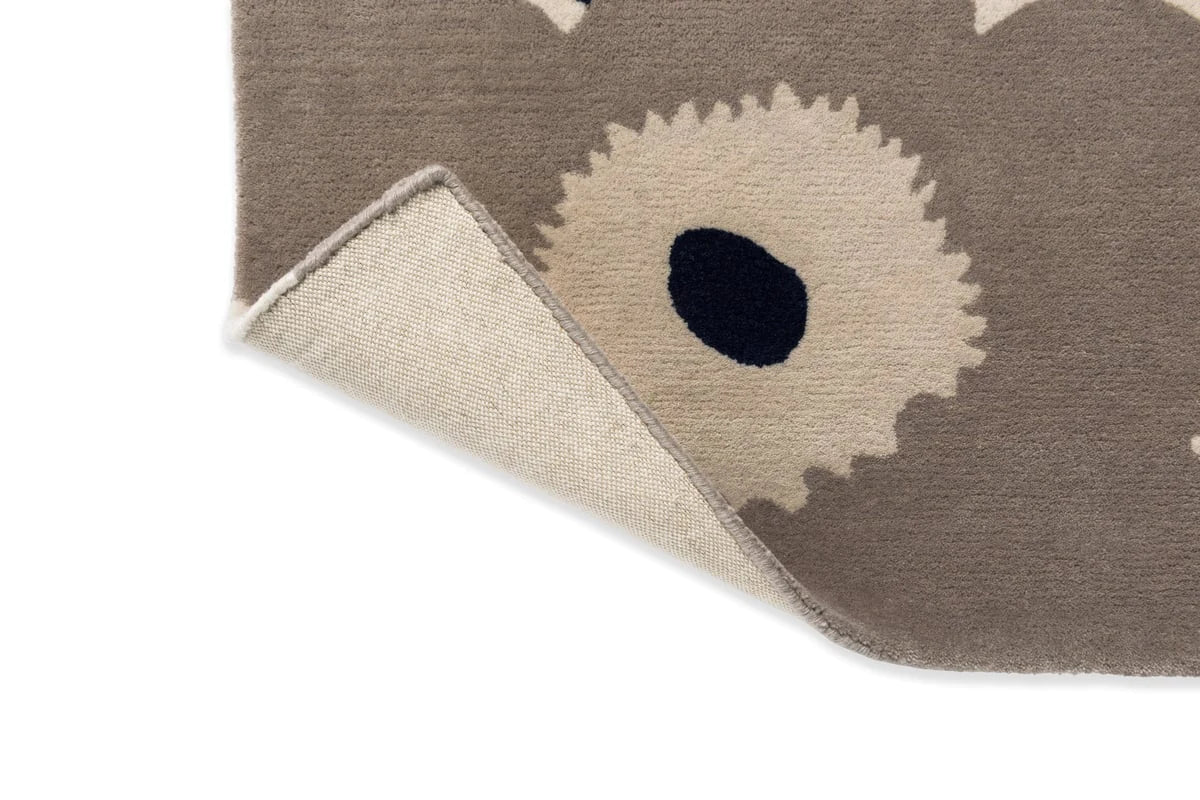 Honey Greige Floral Hand-Tufted Wool Rug - Image 5