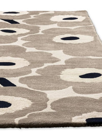 Honey Greige Floral Hand-Tufted Wool Rug - Image 6