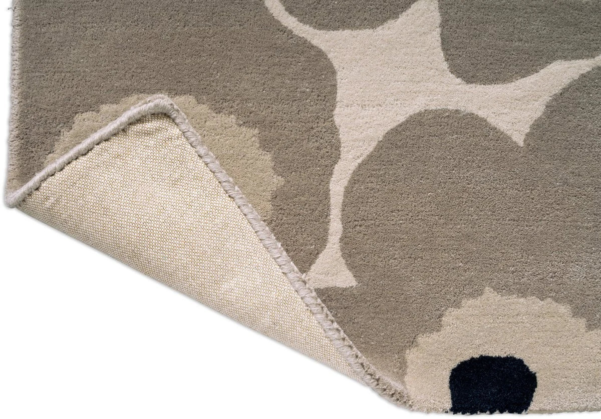 Honey Greige Floral Hand-Tufted Wool Rug - Image 8