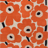 Honey Orange Red Floral Hand-Tufted Wool Rug - Image 2