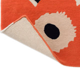 Honey Orange Red Floral Hand-Tufted Wool Rug - Image 5