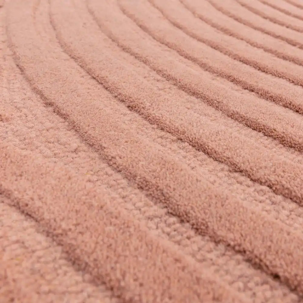Hugo Blush Geometric Hand-Tufted Wool Rug - Image 2