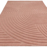 Hugo Blush Geometric Hand-Tufted Wool Rug - Image 3