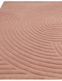 Hugo Blush Geometric Hand-Tufted Wool Rug - Image 3