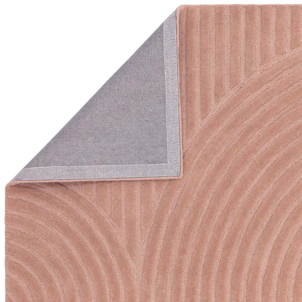 Hugo Blush Geometric Hand-Tufted Wool Rug - Image 4