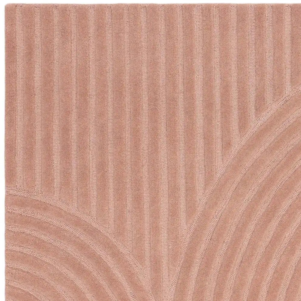 Hugo Blush Geometric Hand-Tufted Wool Rug - Image 5
