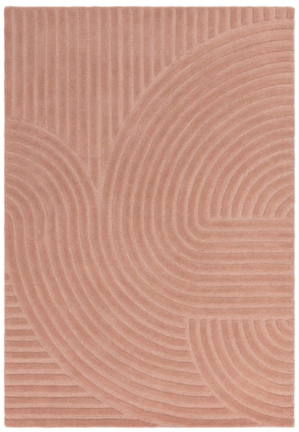 Hugo Blush Geometric Hand-Tufted Wool Rug - Image 6