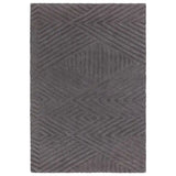 Hugo Charcoal Geometric Hand-Tufted Wool Rug - Image 2
