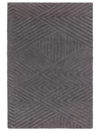 Hugo Charcoal Geometric Hand-Tufted Wool Rug - Image 2