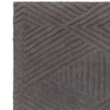 Hugo Charcoal Geometric Hand-Tufted Wool Rug - Image 3