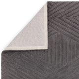 Hugo Charcoal Geometric Hand-Tufted Wool Rug - Image 4