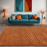 Hugo Desert Geometric Hand-Tufted Wool Rug - Image 1