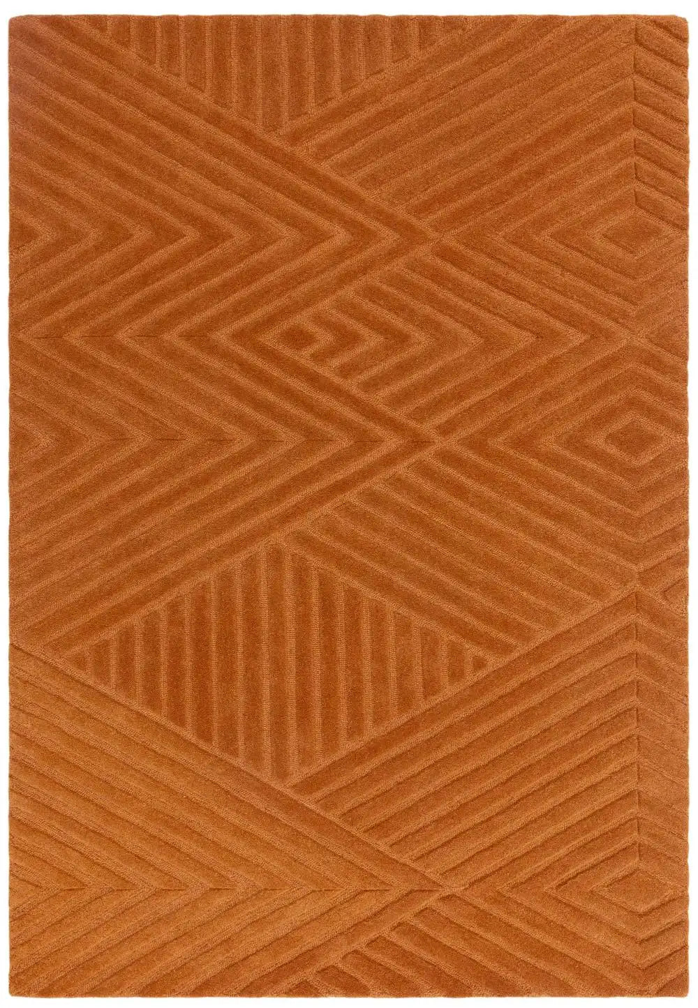 Hugo Desert Geometric Hand-Tufted Wool Rug - Image 6