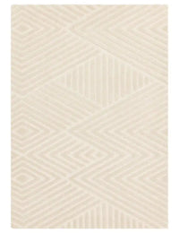Hugo Ivory Geometric Hand-Tufted Wool Rug - Image 2