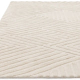 Hugo Ivory Geometric Hand-Tufted Wool Rug - Image 6
