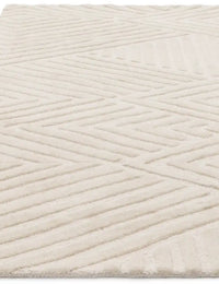 Hugo Ivory Geometric Hand-Tufted Wool Rug - Image 6
