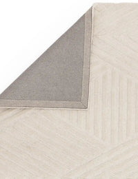 Hugo Ivory Geometric Hand-Tufted Wool Rug - Image 7