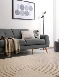 Hugo Sand Geometric Hand-Tufted Wool Rug - Image 1