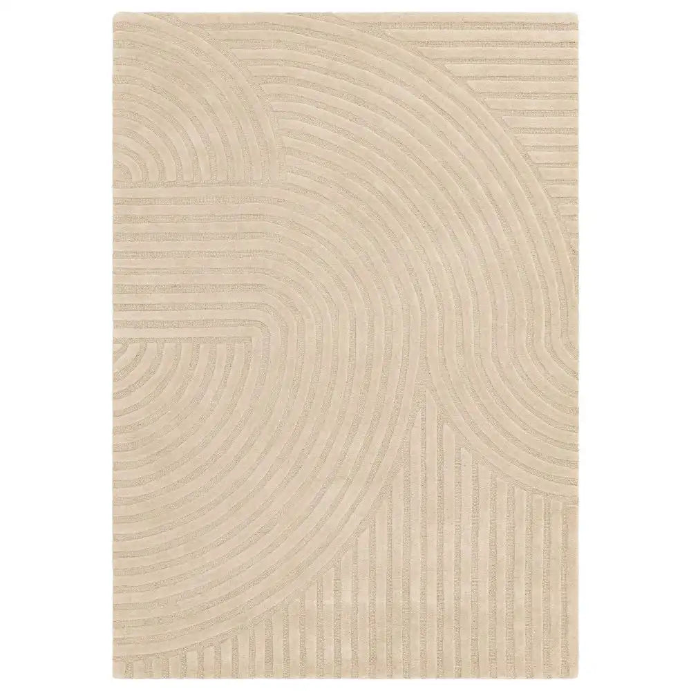 Hugo Sand Geometric Hand-Tufted Wool Rug - Image 2