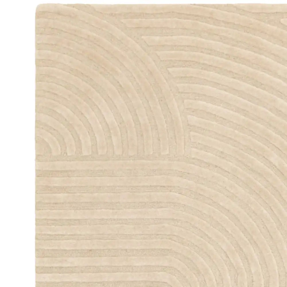 Hugo Sand Geometric Hand-Tufted Wool Rug - Image 3
