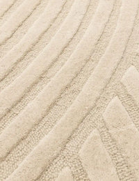 Hugo Sand Geometric Hand-Tufted Wool Rug - Image 4
