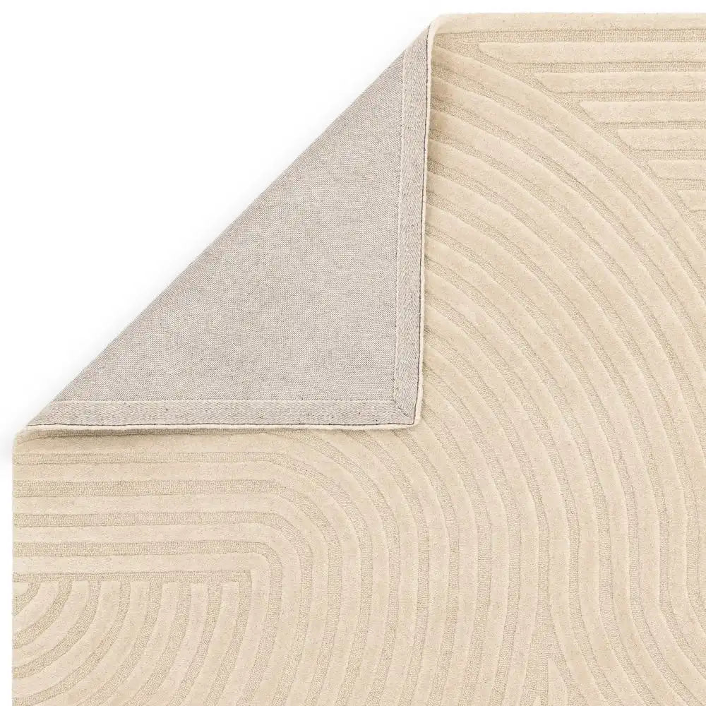 Hugo Sand Geometric Hand-Tufted Wool Rug - Image 5