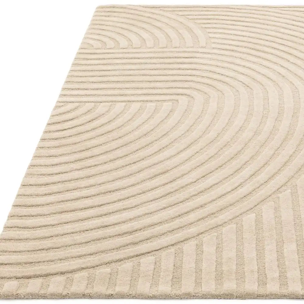 Hugo Sand Geometric Hand-Tufted Wool Rug - Image 6