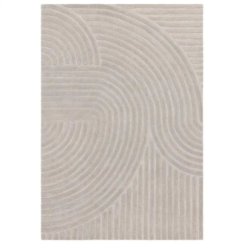 Hugo Silver Geometric Hand-Tufted Wool Rug - Image 2