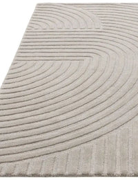 Hugo Silver Geometric Hand-Tufted Wool Rug - Image 4