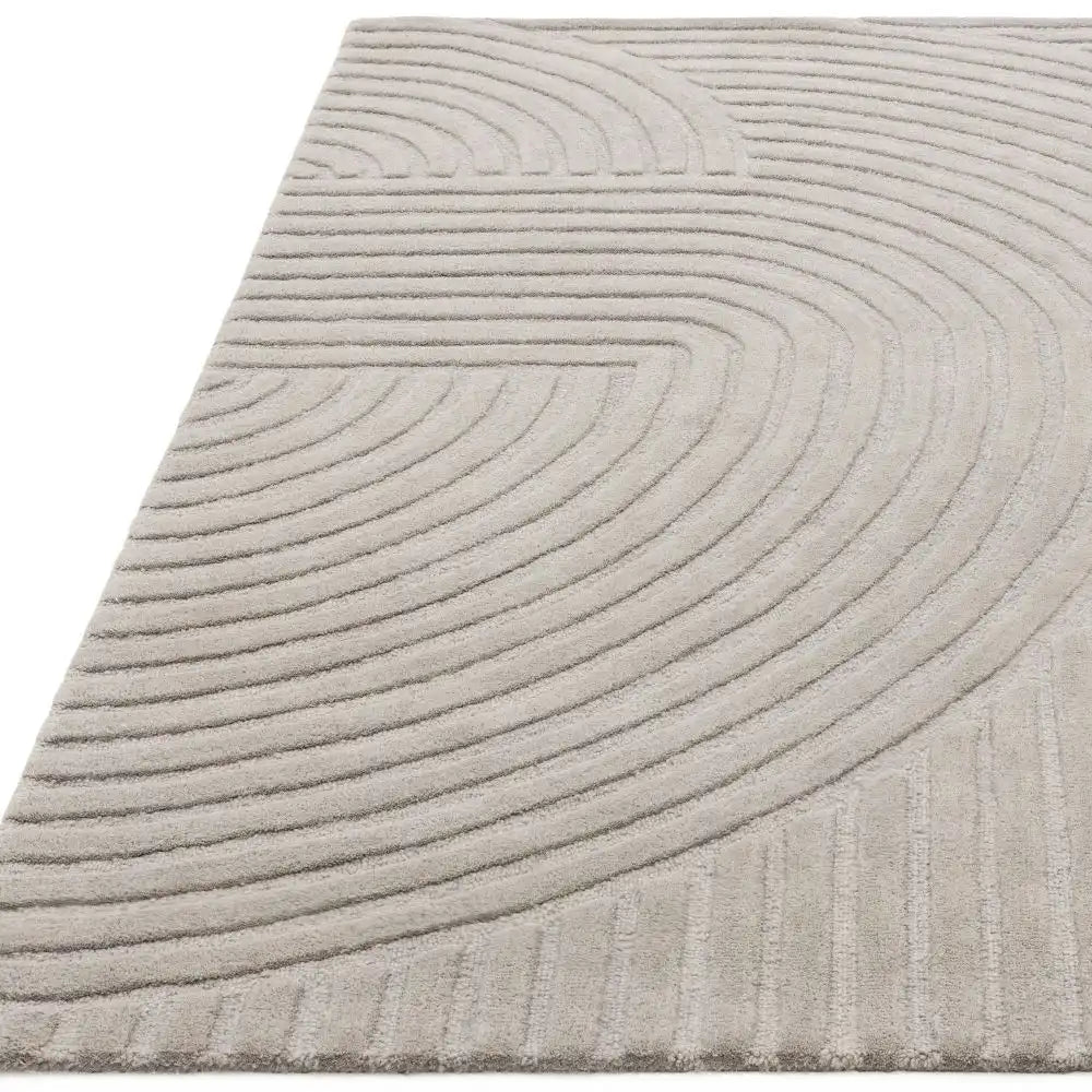 Hugo Silver Geometric Hand-Tufted Wool Rug - Image 4