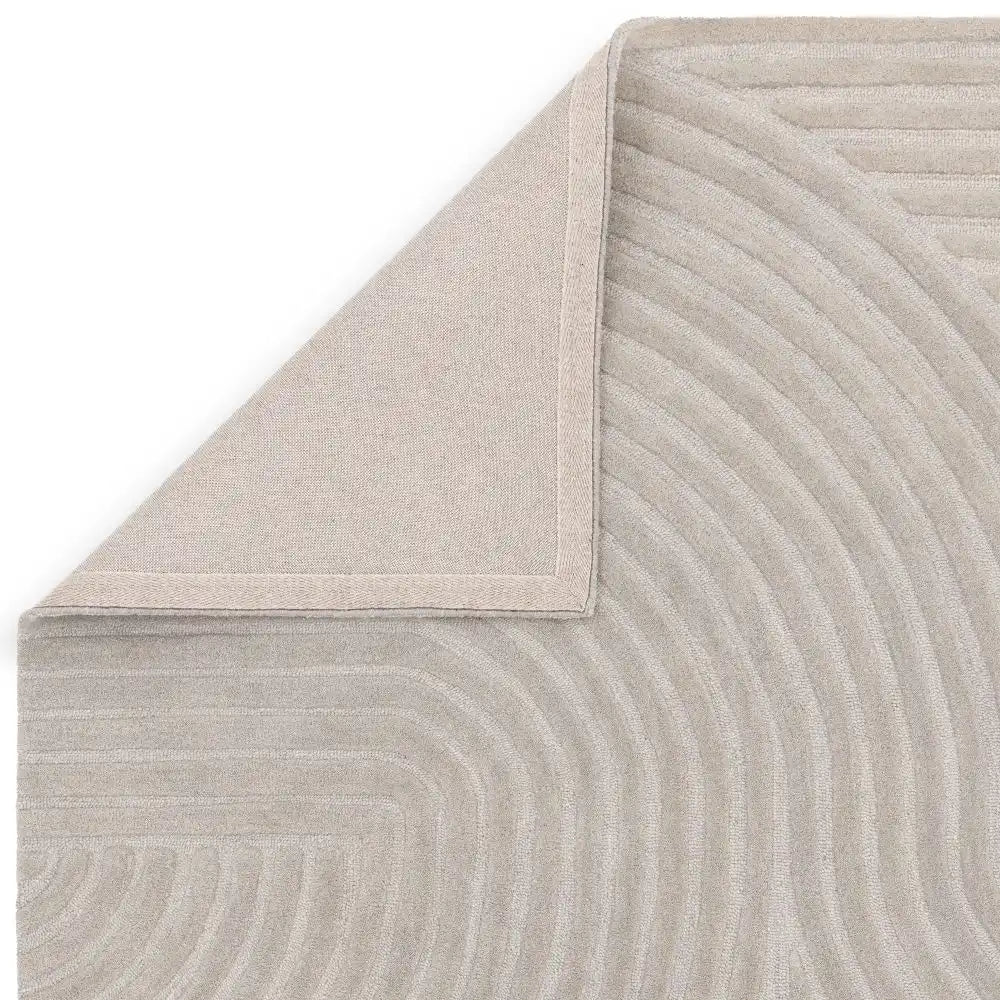 Hugo Silver Geometric Hand-Tufted Wool Rug - Image 6