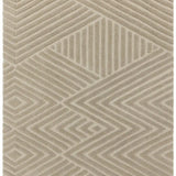 Hugo Taupe Geometric Hand-Tufted Wool Rug - Image 2