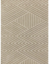 Hugo Taupe Geometric Hand-Tufted Wool Rug - Image 2