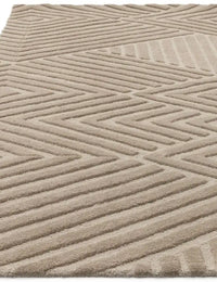 Hugo Taupe Geometric Hand-Tufted Wool Rug - Image 4