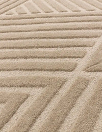 Hugo Taupe Geometric Hand-Tufted Wool Rug - Image 5
