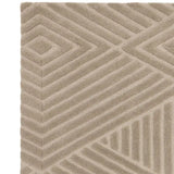 Hugo Taupe Geometric Hand-Tufted Wool Rug - Image 6