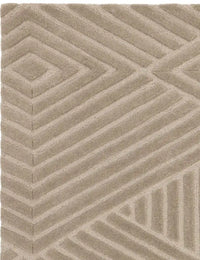 Hugo Taupe Geometric Hand-Tufted Wool Rug - Image 6