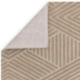 Hugo Taupe Geometric Hand-Tufted Wool Rug - Image 7