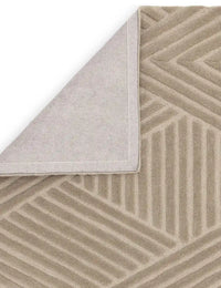 Hugo Taupe Geometric Hand-Tufted Wool Rug - Image 7
