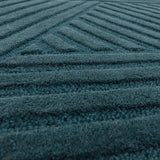 Hugo Teal Geometric Hand-Tufted Wool Rug - Image 2