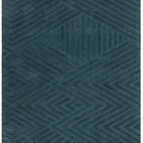 Hugo Teal Geometric Hand-Tufted Wool Rug - Image 5
