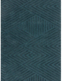 Hugo Teal Geometric Hand-Tufted Wool Rug - Image 5