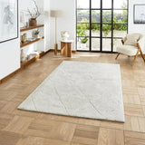 Ideal Cloud Silver Ripple Plush Shag Rug - Image 1