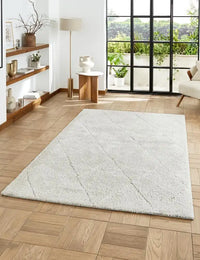 Ideal Cloud Silver Ripple Plush Shag Rug - Image 1