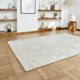 Ideal Cloud Silver Ripple Plush Shag Rug - Image 3