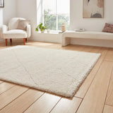 Ideal Pearl Cream Ripple Plush Shag Rug - Image 2
